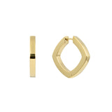 Thick Accent Hoop Earrings in 14ct Gold Plating — Şener Besim 